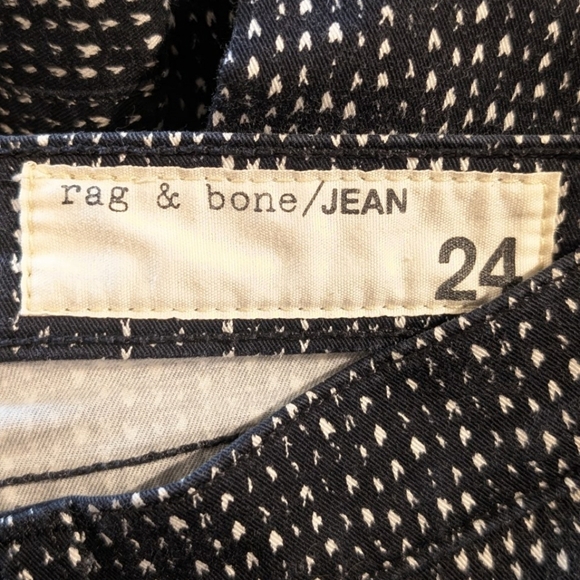 Rag & Bone Beachwood Legging Jeans Speckled Navy White Sz 24 - Picture 9 of 11